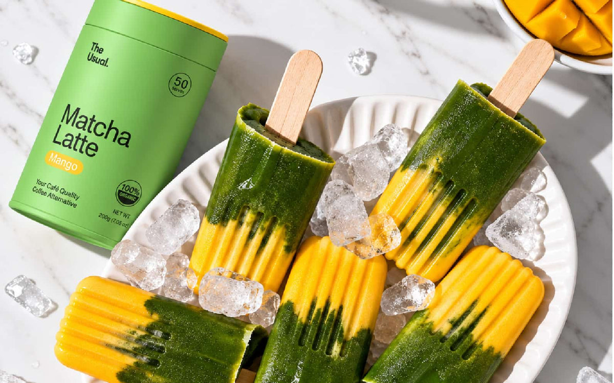 Mango Matcha Popsicles