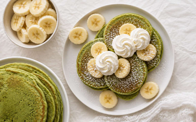 Matcha Banana Pancakes