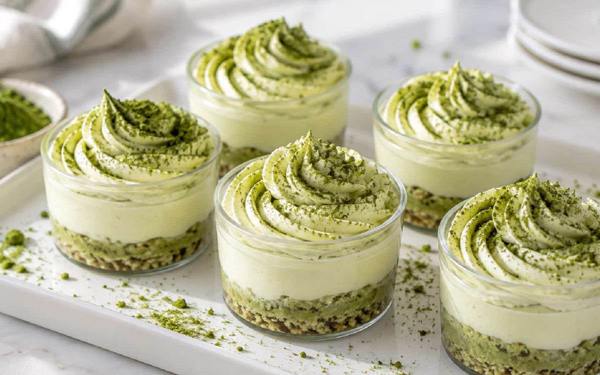 No-Bake Matcha Cheesecake Cups