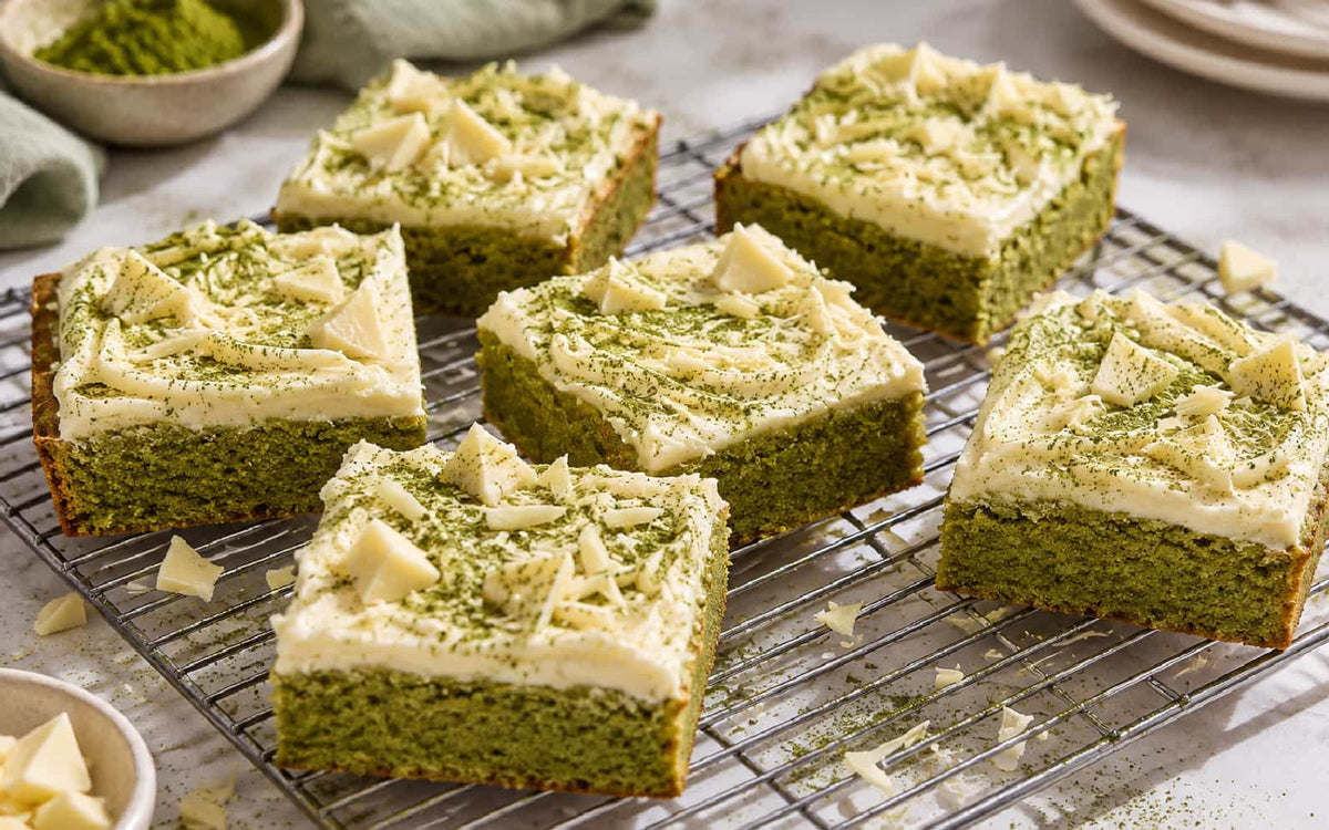 Matcha Pistachio Blondies